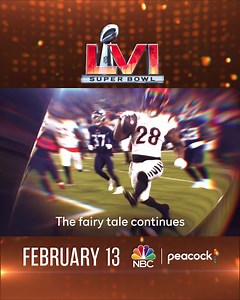 The Rams face off against the Bengals in Super Bowl LVI Sunday Feb 13 at 6p ET on Peacock and NBC. Coverage begins 12p ET. | Peacock TV