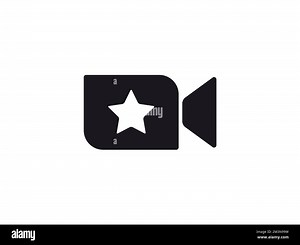 Favorite Video icon. Bookmark favorite video icon. Camera sign with star. Videomark symbol concept. VideoStar app logo concept. Vector illustration Stock Vector Image & Art - Alamy