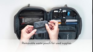 Myabetic Thompson Diabetes Travel Case for Glucose Monitoring Tools, Insulin Pens, Syringes, Etc Includes Insulation Lining (Black)
