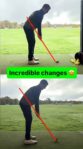 🚨LIVE LESSON🚨 Harry was struggling with all the shallow ball flights and impacts.. 🪝Hooks ➡️ Pushes 😩 Shanks …etc This was a straight forward change because he didn’t have a single steep angle in his golf swing (except a slight shut face). We started by steepening his takeaway and backswing as a result. From there his downswing changed on its own! Not the finished article but a great start for lesson 1. If you want to make strides with your swing like this then DM me! #golfcoach #golflessons