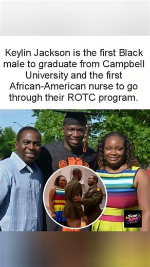 Keylin Jackson makes history as Campbell University's first Black male nursing ROTC graduate. #ROTC