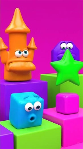 3D computer animation with a glossy, plasticine aesthetic