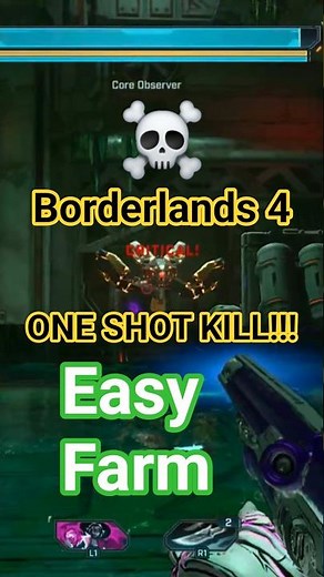 Borderlands 4 One Shot Kill Core Observer. Farm this boss every 10 ten seconds.