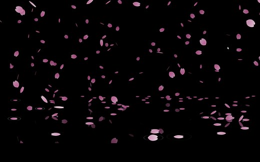 html5 canvas樱花飘落动画特效