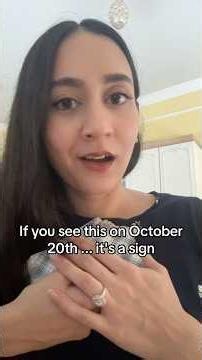 If you see this on October 20th … it’s a sign