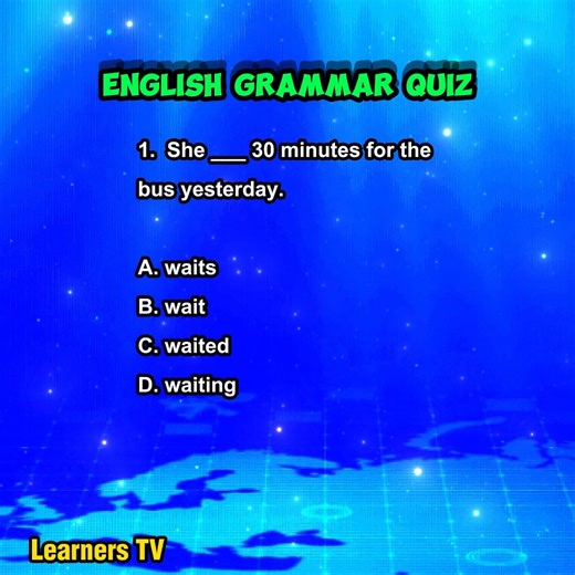 66K views · 3.6K reactions | English Grammar Quiz #learnerstv #englishquiz #englishgrammar #englishlearning #englishlesson #quiz #QuizChallenge #QuizTime | Learners TV | Facebook