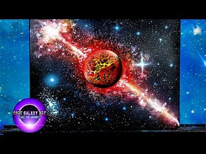 CONNECTED TO THE UNIVERSE / Acrylic Galaxy pour painting step by step fluid art 2022