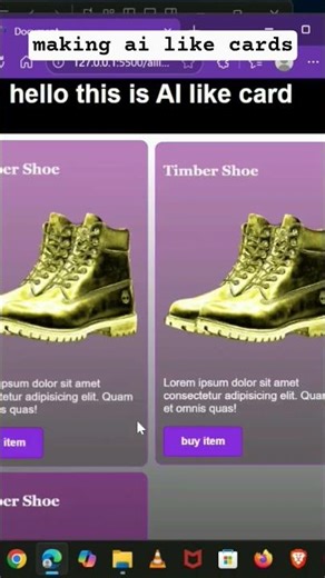 making ai like website cards using css & html