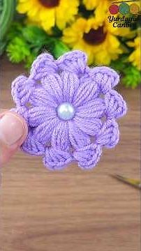 🌻 Beautiful flower Crochet Motif Tutorial. Easy & Stunning. crochet flower making #crochet #knitting