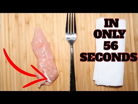 How to Easily Remove the Tendon from Chicken Tenders with a FORK #shorts