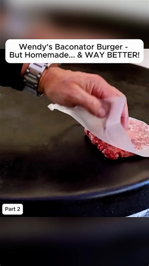 Wendy's Baconator Burger P2#cooking #easytomake #recipe #kitchen #fyp