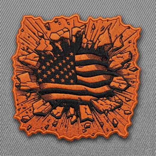 American Flag Hat Patch, Tattered USA Flag Embroidered Patch, Iron on Patriotic Patch, Custom Hat Patch, USA Gift - Etsy