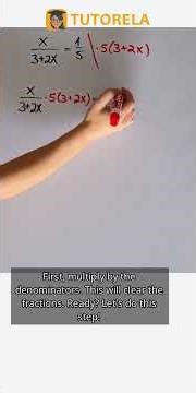 Solve for X in Rational Equation: x/(3+2x) = 1/5 #Math #LinearEquations(oneVariable)