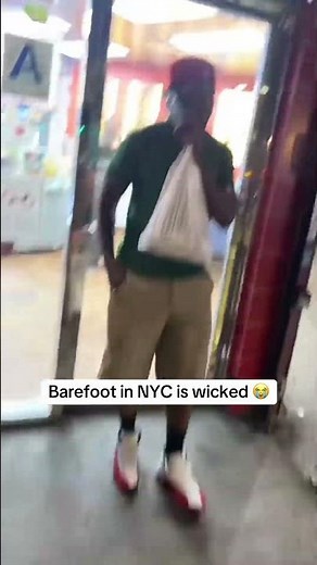 Barefoot in NYC is wicked 😭 (via @nottheayoooguy/TT)