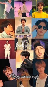 Happy Birthday jin Oppa 💜 #btsjin #bts #jinbirthday #kimseokjin #bt21 #happybirthday | Vamp Art And Craft