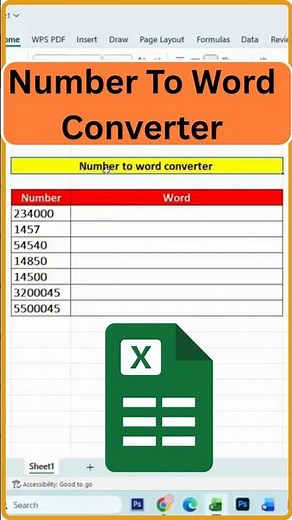 Number to Word Convert in Excel 🔥 | Excel Trick You Must Know #shorts