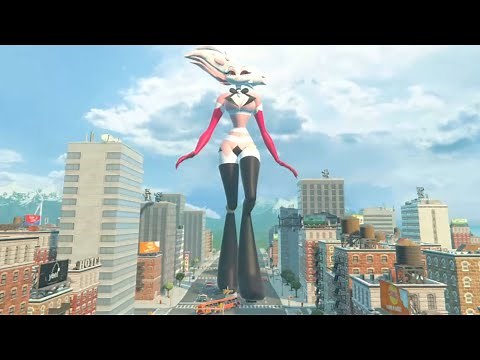 Giant Angel Dust Growth, Hazbin Hotel ["Pawperty Damage" Gameplay]