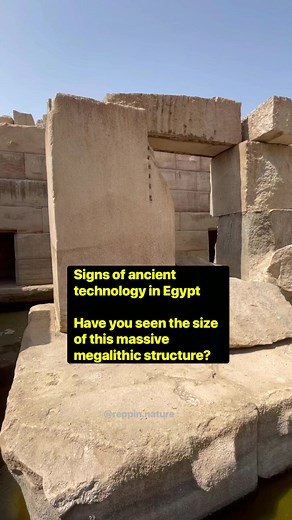 Precious moments at the magnificent megalithic Osireion in Abydos, Egypt. Have you seen the size of this massive megalithic structure? What was the purpose of this very ancient and sacred site? 💫 | reppin.nature
