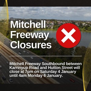 MITCHELL FREEWAY SOUTHBOUND CLOSURE Keep it top of mind on your travels to avoid delays. Write it on a Post It note, as a reminder if you have to! #perthtraffic #mitchellfreewaysouthbound #stephensonaveproject | Main Roads Western Australia