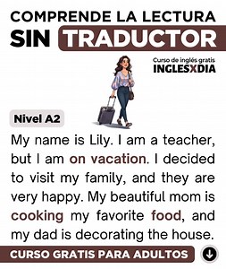 👩 Lectura corta en inglés para principiantes | InglesXdia - Inglés Diario