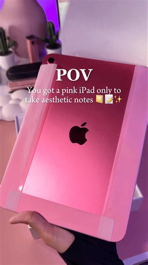 POV: You got a pink iPad only to take aesthetic notes! 📱✍🏻💕✨
