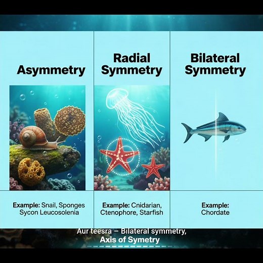 Symmetry in Animals | Asymmetry, Radial & Bilateral | NEET Biology