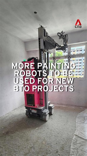113K views · 620 reactions | 烙 Your new BTO flat may be painted by one of these robots. HDB says more robots that can automate construction works such as interior painting and lifting will be rolled out progressively at some new BTO sites from 2025. #sgnews #singapore | CNA | Facebook