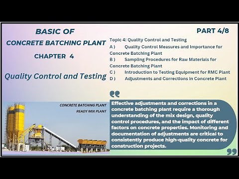 CONCRETE BATCHING PLANT I Quality Control Measures and Importance for Concrete Batching Plant