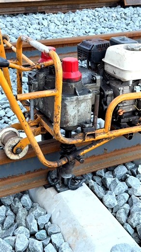 Powerful Railway Track Fastener Machine in Action