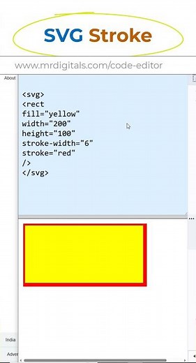 HTML svg rectangle stroke #htmltutorial #coding #svg #webdevelopment