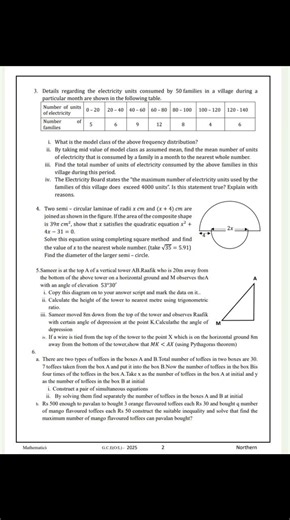 Mathematics - Grade 11 - English Medium - paper 2Third term Test 2025(2026)-Nothern Province