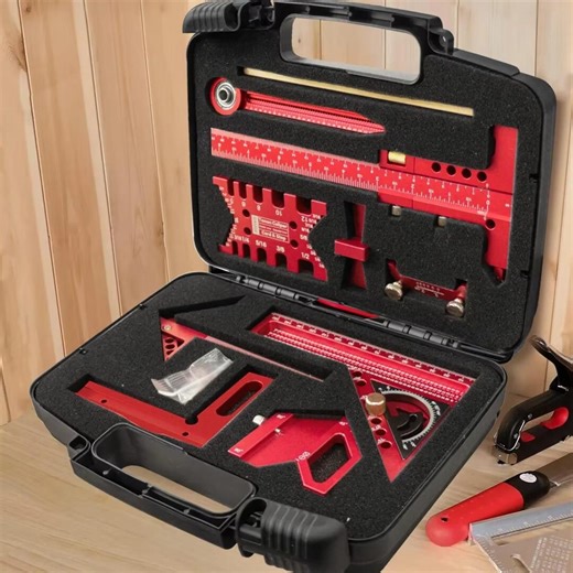 9pcs Woodworking Measuring Square Tool Set Aluminum Scribing Ruler Center Finder Circular Drawing Compass Height Gauge - Etsy