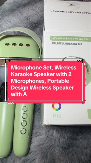 Microphone Set, Wireless Karaoke Speaker with 2 Microphones, Portable Design Wireless Speaker with Ambient Light, Multifunctional Microphone Set for Boys Girls Adults, Portable Karaoke Machine, Audio Speaker #karaokenight #karaoke #familyfuntime #familykaraoke #familytime