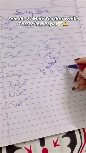 Female vs male teacher whel correcting paper 📄😅😂#shorts #comedy #funny #janvinamdev29 #shortsfeed