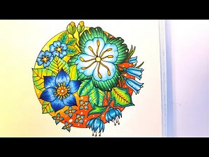Coloring FLOWERS🌷- Part 3/4 | WORLD OF FLOWERS Adult Coloring Book by Johanna Basford