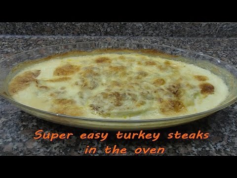 Super Easy Turkey Steaks in the oven
