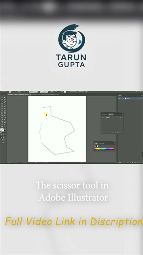 Using the Scissors Tool in Adobe Illustrator #artist_tarun #adobeillustrator #adobe #photoshop #edit