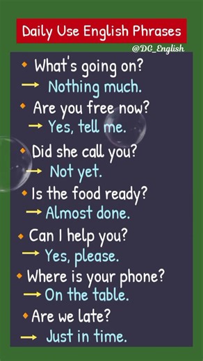 Daily Use English Phrases 👩🏻‍🏫 For Conversation Practice | Speak Fluent English