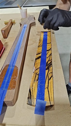 Desert Ironwood Eagle Pale Moon Ebony Fretboard Madagascar Rosewood Neck @epoxysealer Oak And Teak Glue @maximumguitarworks Side Dot Jig @gluboost CA Glue @alliedlutherie Flexstrong Truss Rod #barlowguitars #guitarbuilding #woodworking #customguitars #luthiery | Barlow Guitars