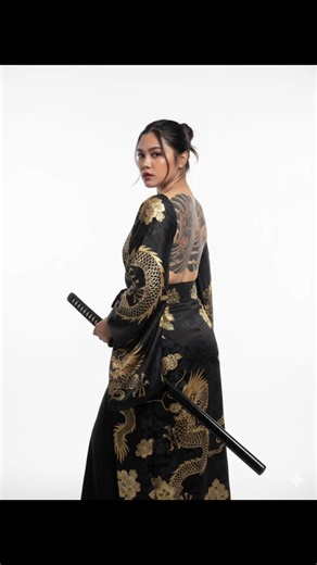 Modern Warrior Portrait with Japanese Influences