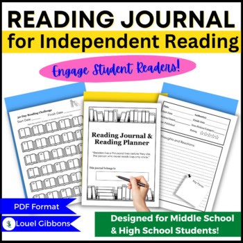 Independent Reading Journal Reading Journals Secondary Students Printable PDF