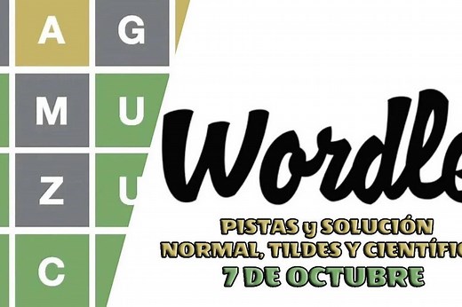 Wordle en español, tildes y científico de hoy, 7 de octubre: solución y pistas a la palabra oculta