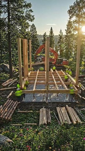 Building Wooden Log Cabins Deep in Forest 🌲 | Entire Process Timelapse #survival