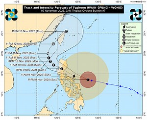 Signal No. 4 over parts of Bicol as Uwan continues to intensify
