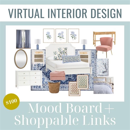 Custom Virtual Interior Design | Online Room Makeover With Mood Board - Etsy