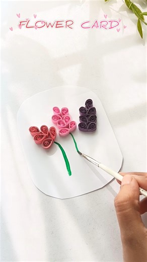 flower card 🌷#flowercard #easycard#diy #crafts #easy #art