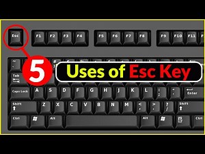 5 Uses Of Esc Key | Five Keyboard Escape Key Uses | Computer Keyboards Shortcuts Super Tips & Tricks