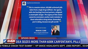 537K views · 20K reactions | The DEA seizes 628,000 carfentanil pills in California, calling it one of the largest carfentanil pill busts to date. Officials say most of the pills were found at a single location and one suspect has been arrested. Subscribe to OAN Live Here: https://live.oann.com/home.ktv?utm_source=socials&utm_medium=social+media&utm_campaign=FB | One America News Network | Facebook