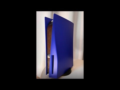 applying stickers to a PS5