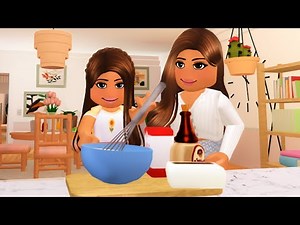 TEACHING MY DAUGHTER OLIVE HOW TO COOK | Bloxburg Family